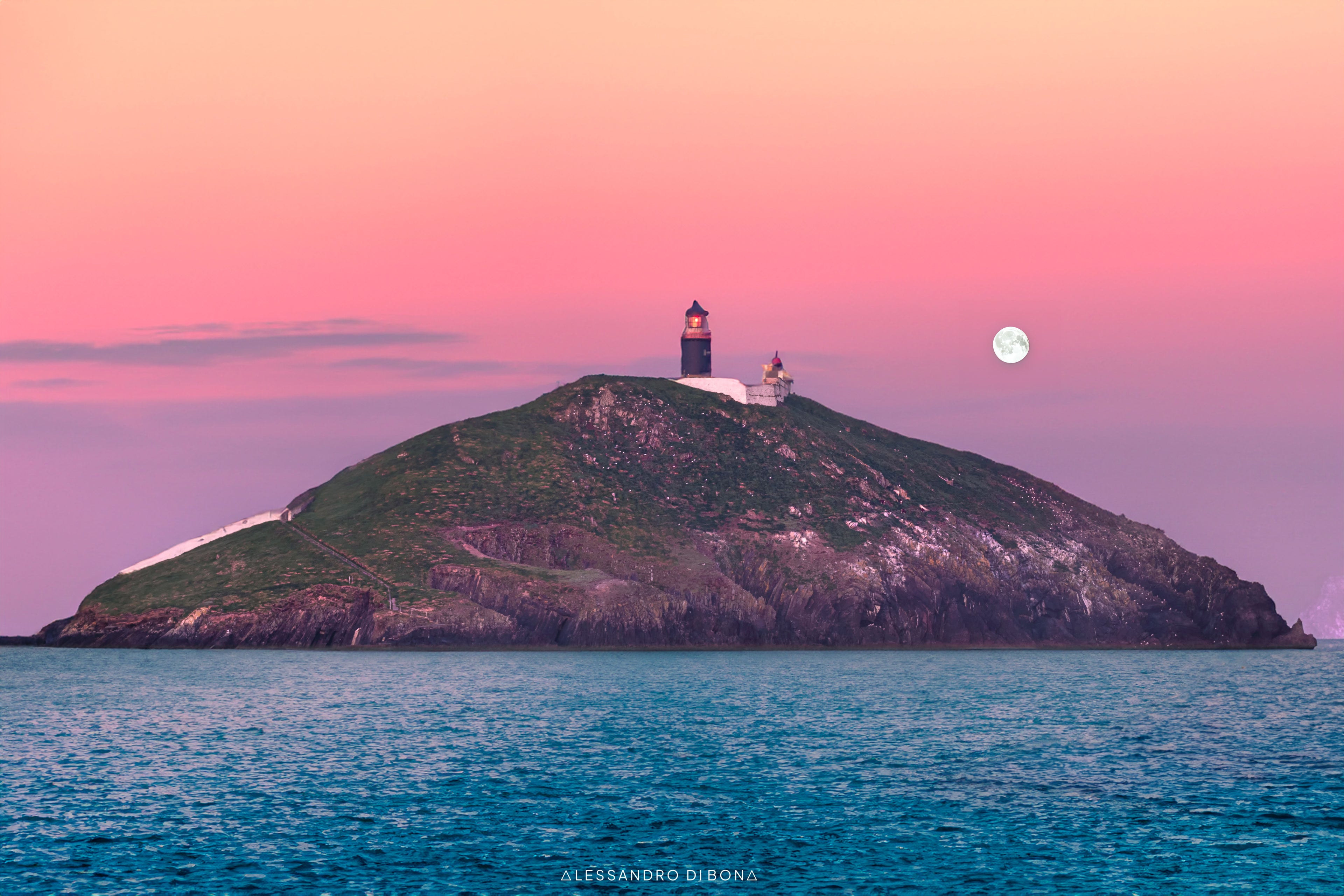 Black lighthouse Ireland